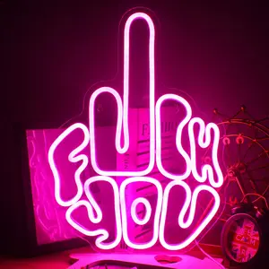 1 Piece Hand Gesture Neon Light, or LED Sign, USB Interface Art Lighting for Rock Music, Bachelorette Parties, Home Decor