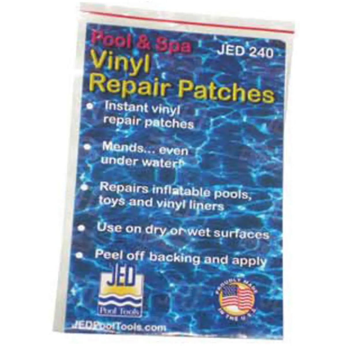 212 MAIN JED Pool Tools Vinyl Repair Peel-N-Patch Sealant, Vinyl Patch for Aquatic Fitness Equipment