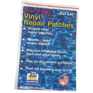 212 MAIN JED Pool Tools Vinyl Repair Peel-N-Patch Sealant, Vinyl Patch for Aquatic Fitness Equipment