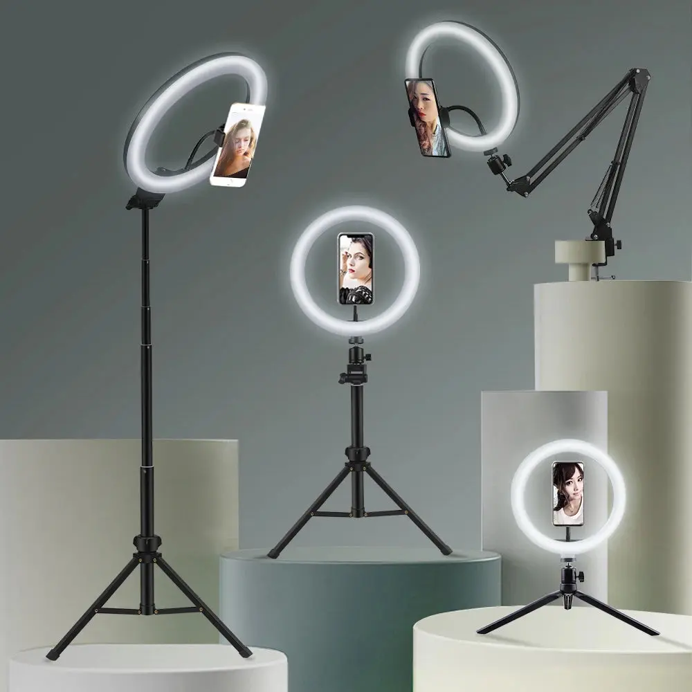 LED Ring Light with Phone Holder