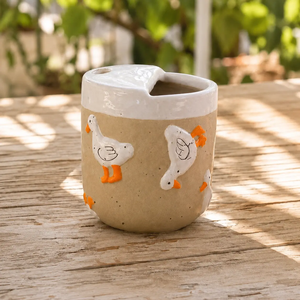 Handmade Ceramic Duck Design Mug - 10 oz Cute Funny Drinkware, Microwavable, Dishwasher Safe, Unique Gift-Ready Gift for Coffee Lovers, Teachers, Fit for Hot & Cold Beverages, Unique Gifts, Cute Mugs
