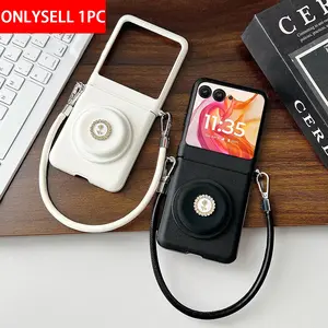 PU leather magnetic phone case, supporting wireless charging, equipped with a magnetic stand and a wrist strap. The hard PC back panel protects the phone case and is suitable for Motorola Razr 2024, Razr 2025, Razr 50, Razr 60, Razr 50 Ultra, Razr 60Ultra