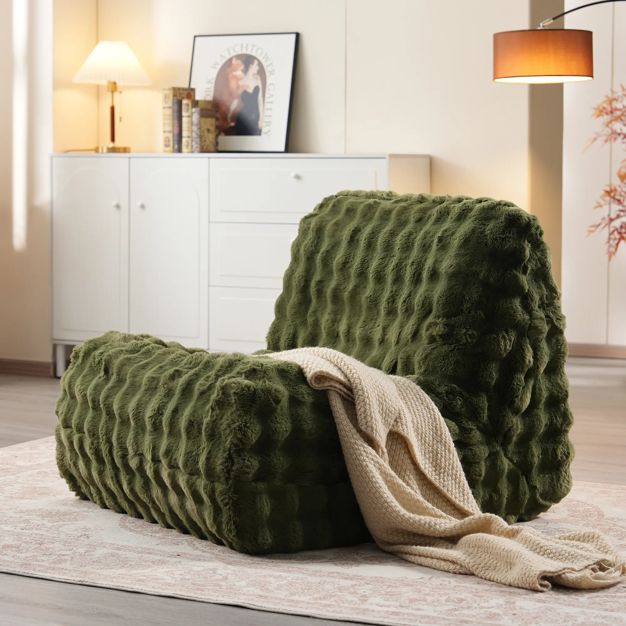 Green Plush without Ottoman
