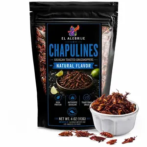 Alebrixes | Chapulines From Oaxaca 4oz (114g) | Premium Toasted Edible Grasshoppers - Always Fresh & Delicious Mexican Snack | Imported from Mexico
