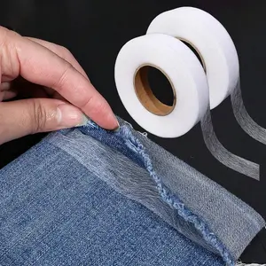 Buy 1 Get 1 Free - 1 Double Sided Adhesive Interlining Tape Roll White Fusible Interlining for Clothes, Pants, Hems | Iron-on Hot Melt Non-woven Lining | DIY Sewing Accessories for Patchwork & Clothing Repair  70 Yards