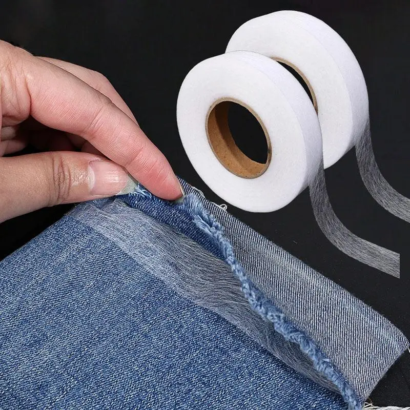 Buy 1 Get 1 Free - 1 Double Sided Adhesive Interlining Tape Roll White Fusible Interlining for Clothes, Pants, Hems |   Iron-on Hot Melt Non-woven Lining |   DIY Sewing Accessories for Patchwork & Clothing Repair  70 Yards