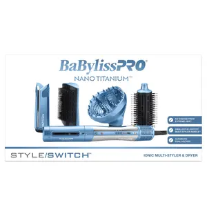 BaBylissPRO Nano Titanium StyleSwitch Ionic Multi-Styler & Dryer BNTSS-5PK