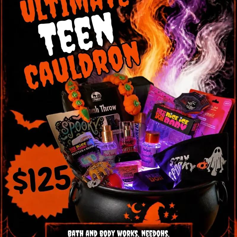 Ultimate Teen Boo Basket-Cauldron