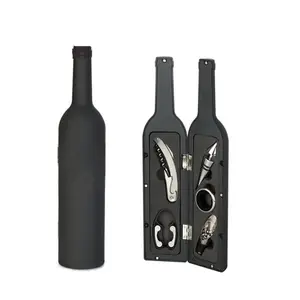 Compact Bottle-Shaped Wine Opener Set – 5 pcs Corkscrew, Stopper, Collar, Pourer & Wine Tools. Perfect Gift Set for Wine Lovers, Kitchen Accessories Glass Utensils Bottle Opener home bar whiskey decanter bar kit