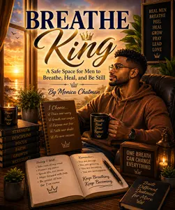 Breathe King A Safe Space for Men to Breathe Heal and Be Still Mindful Coloring Book for Black Men Managing Anxiety with Strength Mindfulness Therapy