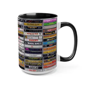 Classic 80s 90s Hip Hop Cassette Mug, Retro Rap Mixtape Coffee Cup, Old School Music Fan Gift, Wu Tang NWA Style Decor