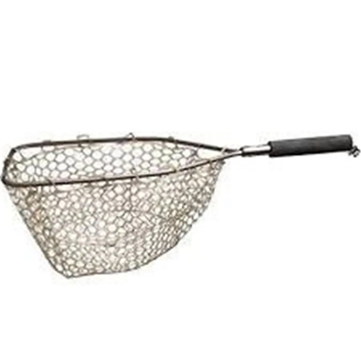15 in. Lightweight Aluminum Catch & Release Fishing Net with Fish-Safe Camo Ghost Netting, Foam Grip and Retractable Elastic Lanyard, Fisherman Accessories, Ghost Pattern, Easy On The Fish, Retractable Lanyard