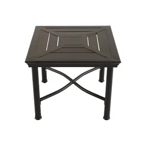 coffee table Aluminum Outdoor Side Table, Pool Lounge Chair Side Table, Weather Resistant Small Square Coffee End Table For Patio, Yard, Garden, Porch, Deck, Indoor, Outdoor