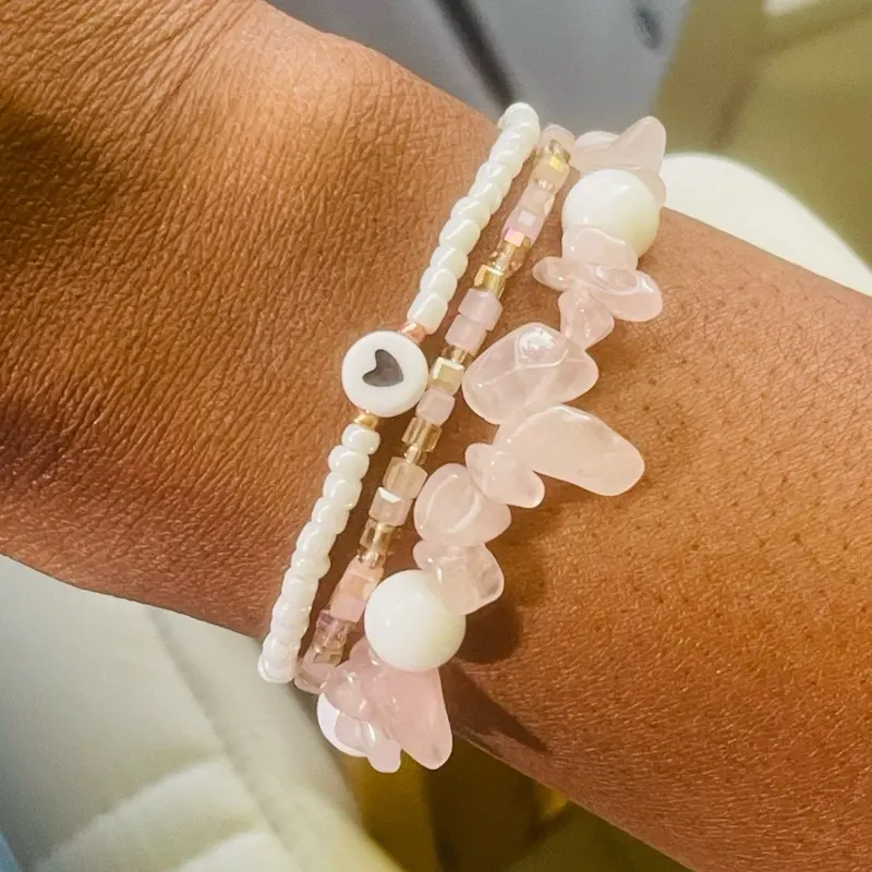 Simple Heart Seed Beaded Bracelet
