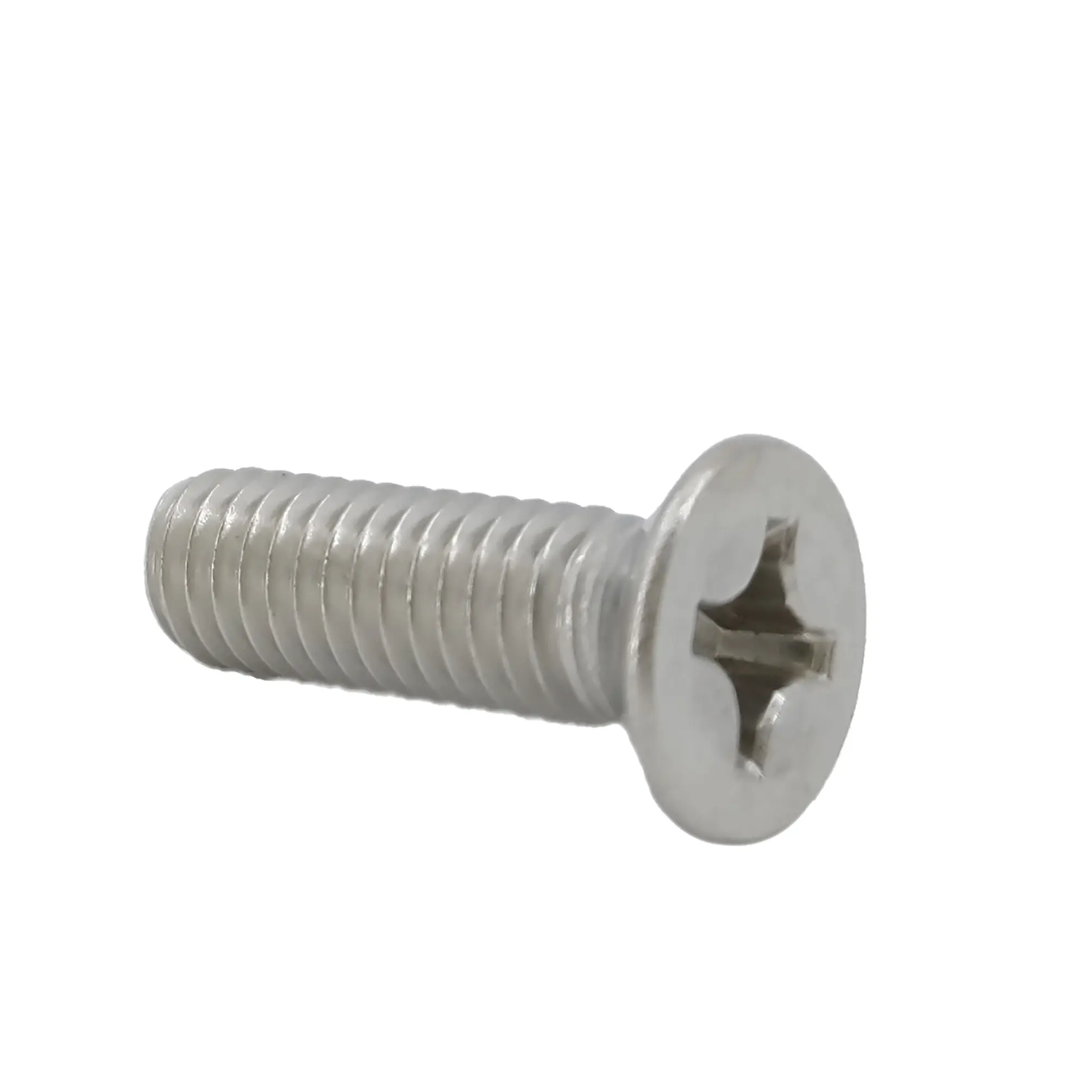 FixtureDisplays 25PK M6X16mm - Phillips Flat Head Machine Screw (Countersunk) Stainless Steel Nickel Plated Cross Recessed 302460-NF