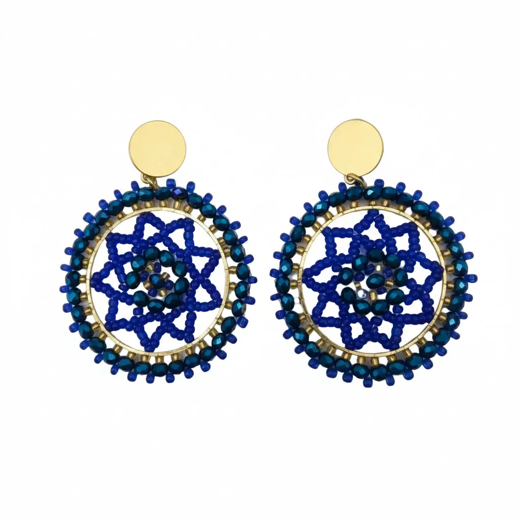 Diamond-Frame Drop Earrings