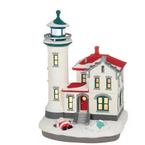 Christmas Ornament 2023, Holiday Lighthouse 2023 Ornament with Light