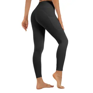 Women's High-Waisted Leggings with Pockets - Tummy Control, Non-See-Through Yoga Pants for Workout, Running, Leggings Women