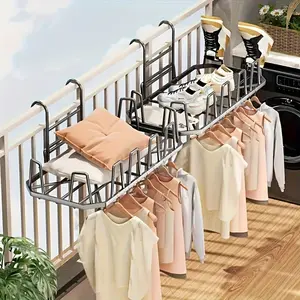 Hanging Shoe Drying Rack, Super Efficient Space-Saving Laundry Drying Solution, Quick Dry for Shoes & Clothes, Sturdy Versatile Organizer for Bathroom & Balcony, Easy Installation Drying Rack