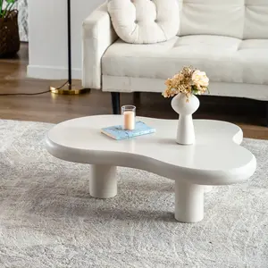 【GOOGREAT】Cloud Coffee Table Modern Coffee Table Easy Assembly Coffee Table for Living Room