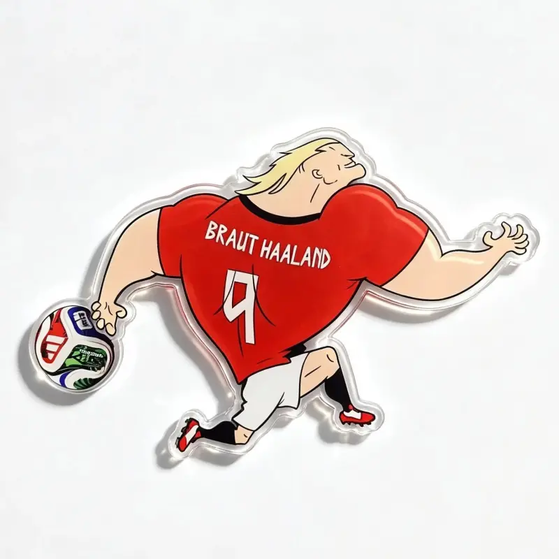Funny Spinning Haaland Magnetic Refrigerator Magnet - Transparent Print Interactive Fidget Toy, Cartoon Football Player Kitchen Decorative Sticker, Novelty Home Decor Gift For Soccer Fans