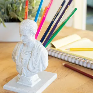Creative Caesar Emperor Pen Holder Stand, Desk Organizer Storage Display Piece, Office Table Pen Container, New Arrival Cross-Border Item