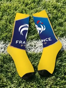 1 Pair Hip Hop Vintage France Crazy Men's compression Socks Unisex Football Harajuku Seamless Printed Funny Novelty Happy Crew Sock Match Day Essentials