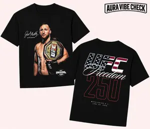 Vintage Justin Gaethje UFC Black T-Shirt Retro MMA Highlight Fighter Graphic Tee Championship Merch Gift