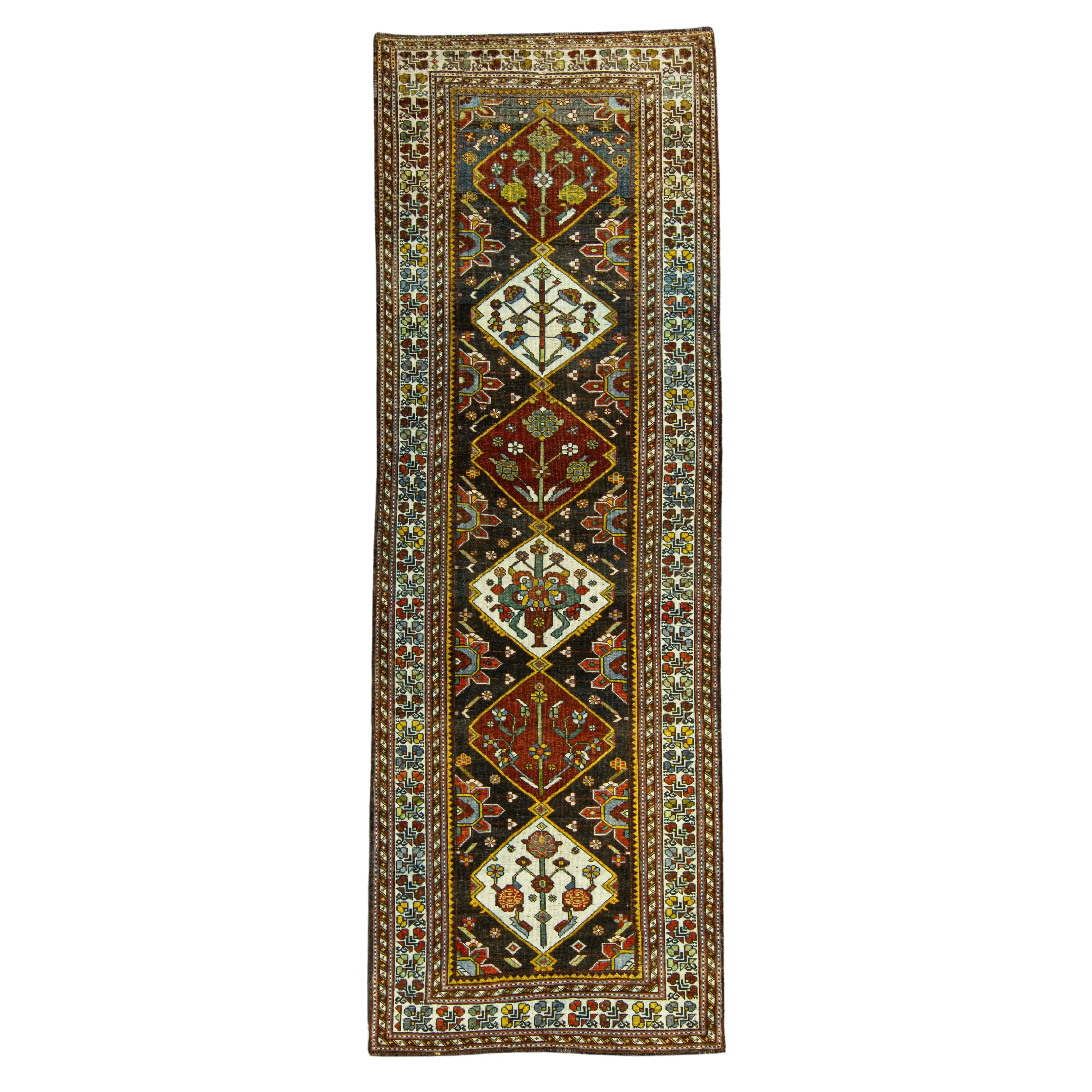 Turkish Antique Runner Rug 3'9" x 10'10" #23666