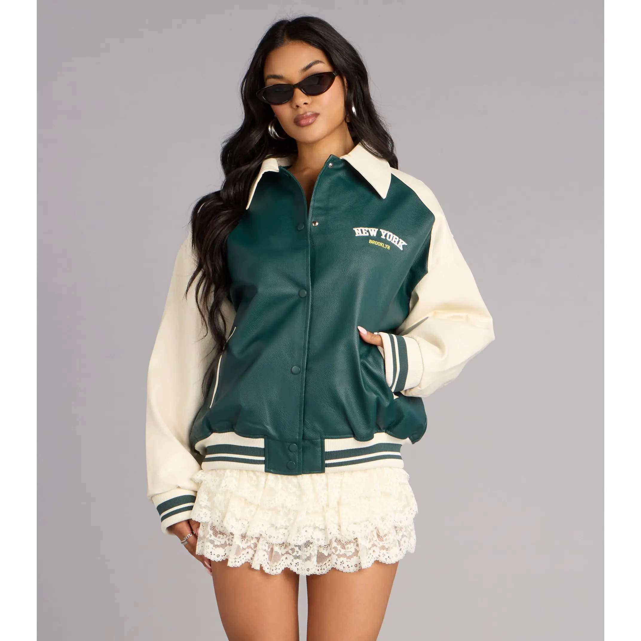 Play It Cool Varsity Bomber Jacket Play It Cool Varsity Bomber Jacket