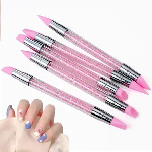 5pcs Dual-Head Silicone Nail Brush Set, Precision Embossing Tool for 3D Design, Fine Detailing, Manicure Accessories, DIY Nail Art, Nail Art Tools