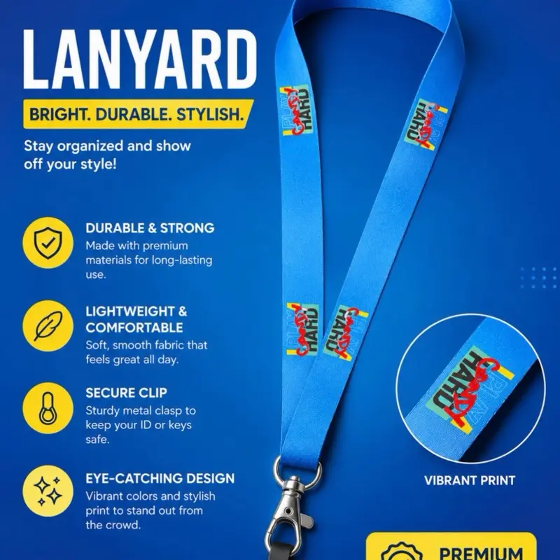 Play Hard Lanyard