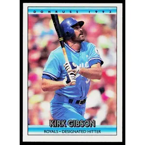 Kirk Gibson 1992 Donruss #39b Kansas City Royals