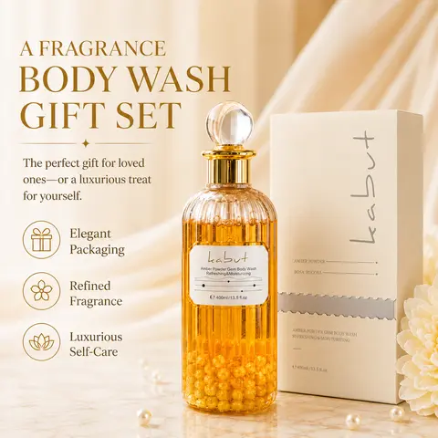 Kabut Amber Powder Gem Refreshing Moisturizing Amino Acid Soothing & Nourishing Fragrance Body Wash Aroma Hydrating Moisture Scent Daily Silky Pearl body wash