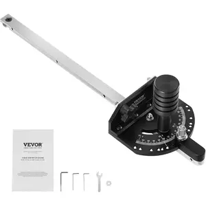 VEVOR Precision Miter Gauge, Standard Slot 3/4''x 3/8'', Aluminum Alloy Table Saw Miter Gauge with 15 Angle Stops Adjustable Spring Loaded Plunger and Removable Disc, for Woodworking Tool Table SawVEVOR Super Brand Day