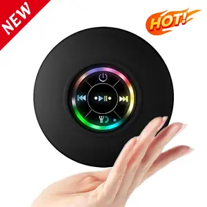 2025 NEW Mini Portable Wireless Speaker, Rechargeable Waterproof Speaker with LED Light, Portable Bluetooth-compatible Speaker for Beach, Shower & Home