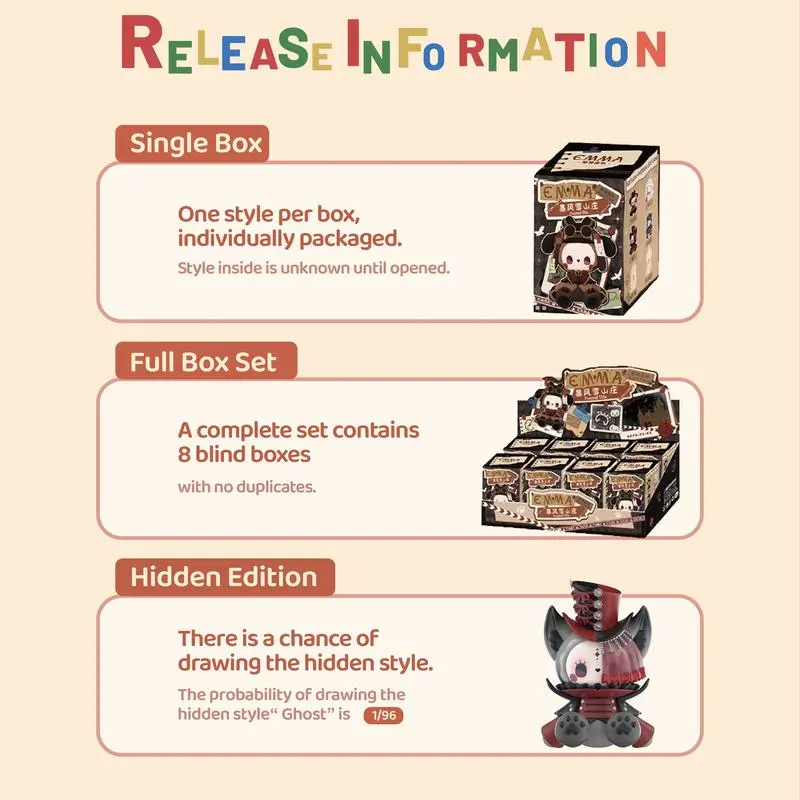 LUCKY EMMA Secret Forest Blizzard Manor Lodge Series Blind Boxes