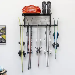 Lone Peak Ski + Shelf | Adjustable Wall Storage System | Holds 5 Pairs of Skis