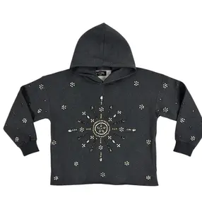 "Starburst" Hand-Made Hood - Charcoal