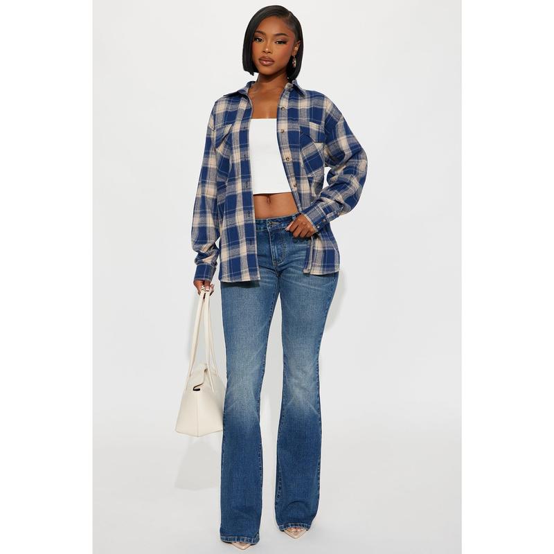 Forever Stretch Low Rise Flare Jeans - Dark Wash