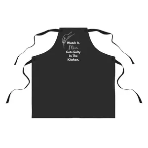 Mom Gets Salty In The Kitchen Apron Mothers Day Apron Baker Apron Mommy Apron Personalized Apron Custom Mom Apronc