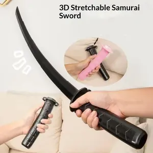 Expandable Samurai Sword Toy, 3D Printed Gravity Extendable Sword, Stress Relief Weapon Toy, Spiral Sword Plaything, Stretchable