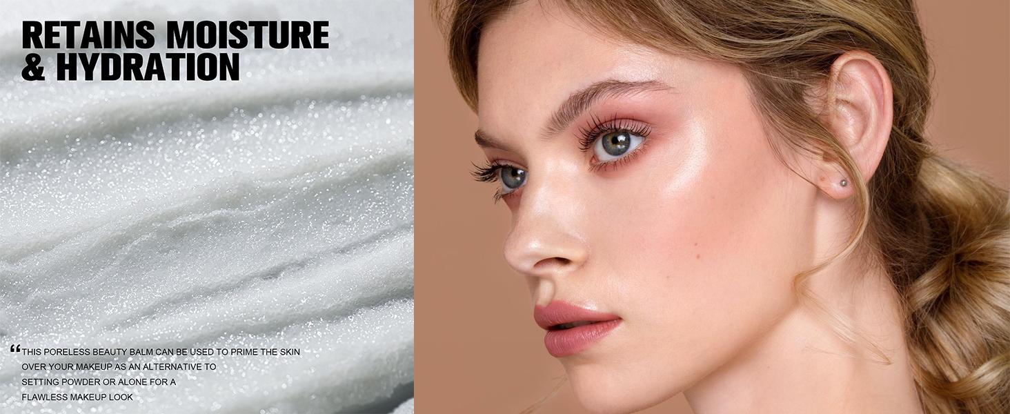 PHOFAY Setting Balm Primer for Face - Oil Control Cosmetics, Pore-Blurring, Soft Matte Finish, Long-Lasting Compact Makeup Primer
