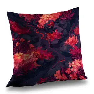MWW C1PC161657YLXU 16 x 16 in. Burning Plants - Purple Polyester Twill Throw Pillow for Home Decor