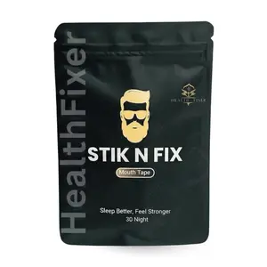 CHIPCHIPA STIK N FIX Snore Prevention Mouth Tape for Sleeping 30 Night Pack Black Design Easy to Use for Men Snoring Relief Sticker Supports Nasal Breathing for Improve Snoring