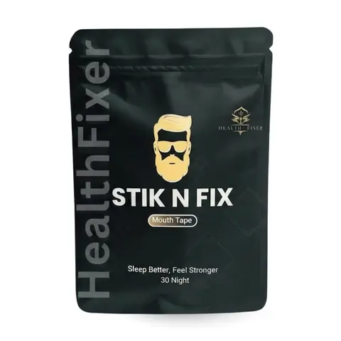 CHIPCHIPA STIK N FIX Snore Prevention Mouth Tape for Sleeping 30 Night Pack Black Design Easy to Use for Men Snoring Relief Sticker Supports Nasal Breathing for Improve Snoring
