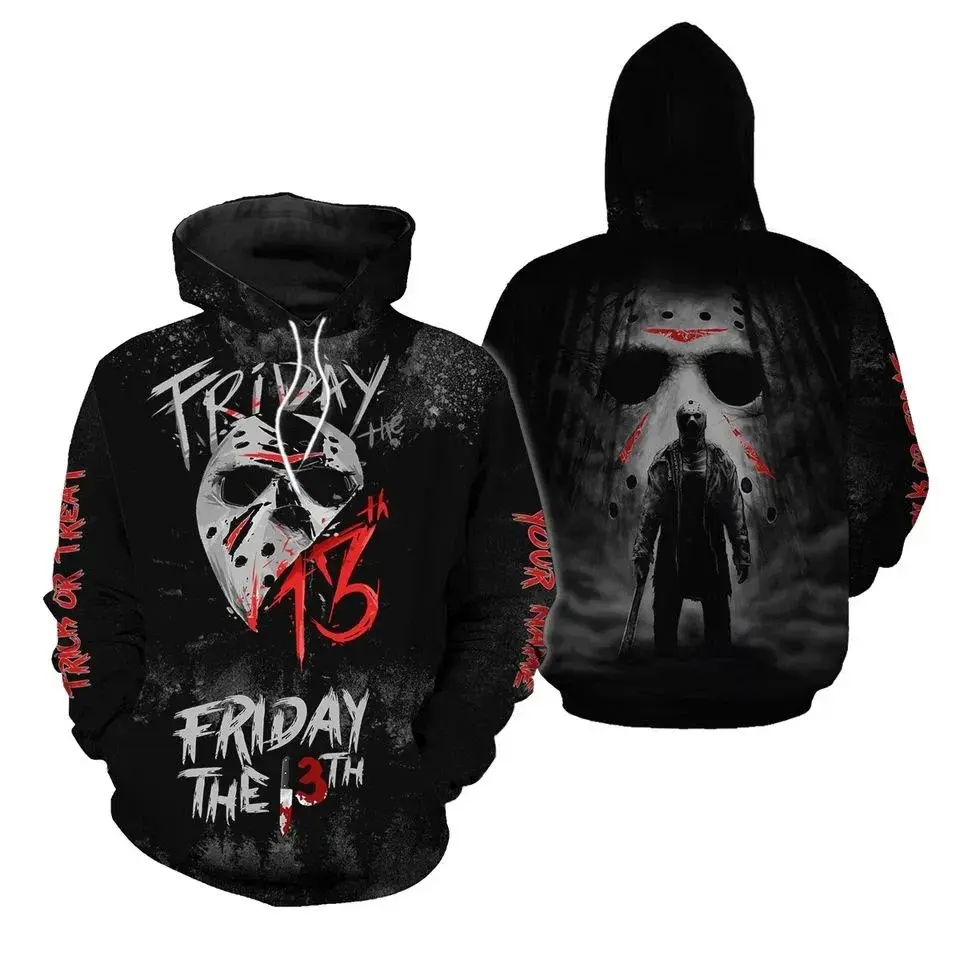 The Friday Of 13th Halloween Horror 3D Hoodie
