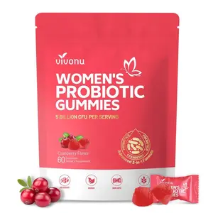 Vivonu Cranberry Probiotic Gummies - 60 Vegan Gummies per Pack | 5 Billion CFU per Serving | Targeting Body Odor & Women's Health | Plant-Based Formula