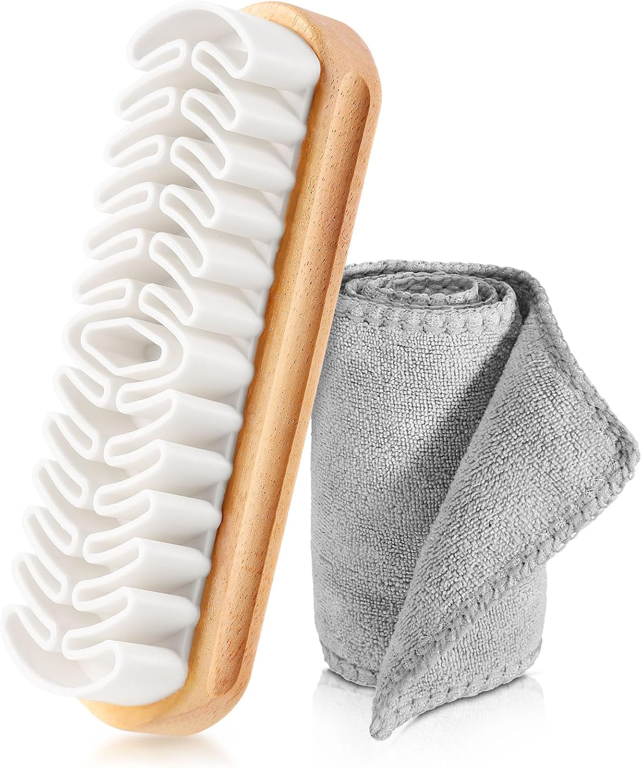 Suede Shoe Cleaning Brush Set 2 PCS – Nubuck Leather Cleaner Brush with Cloth, Crepe Applicator for Shoe Care & Shine