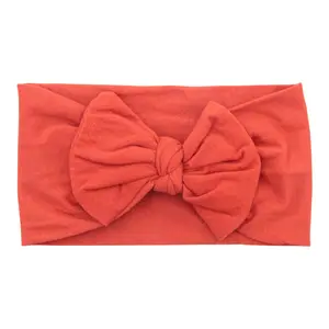 Nylon Bow Headband, Rust | Mila & Rose